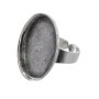 Oval ring i antiksilver 18 x 25 mm Oval ring i antiksilver 18 x 25 mm