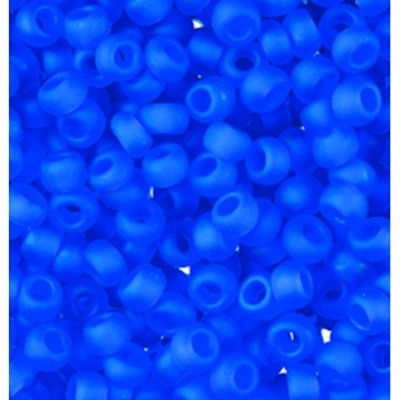 Rocaillespärlor matta genomskinliga ø 2,6 mm - kungsblå