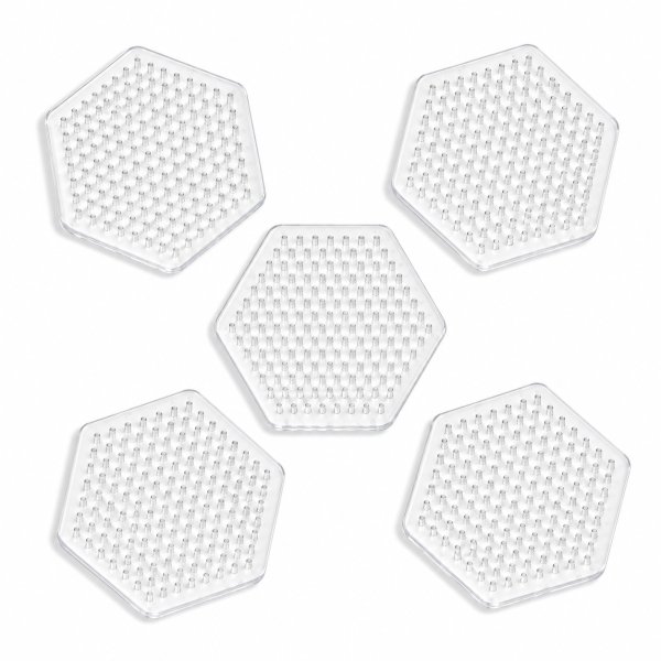 P�rlplattor i bioplast hexagon 5 st
