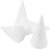 Styrofoam kjegler - hvit - 6 cm - 25 stk