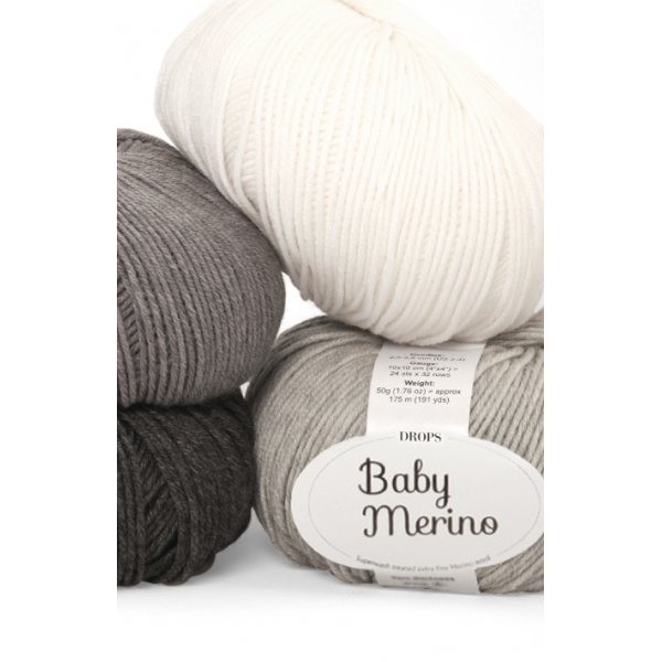 Drops Baby Merino garn - 50g (ca 40 olika färgval) Drops Baby Merino garn - 50g (ca 40 olika färgval)