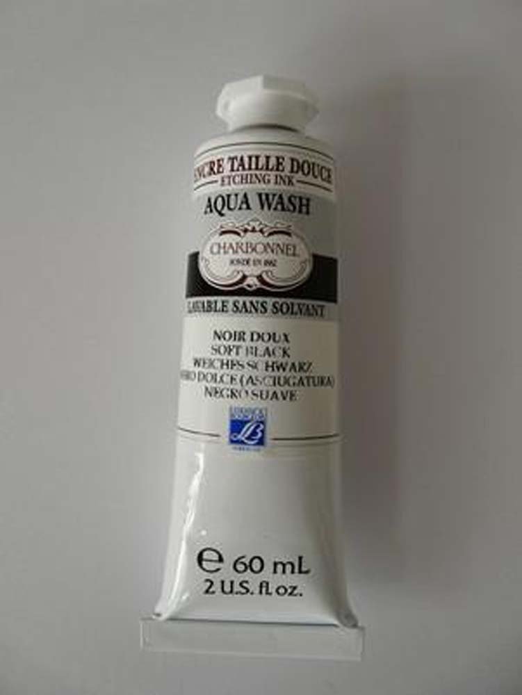 Trykfarve Aqua Wash Charbonnel Ink 60 ml - Black Luxe C S1 - Farve & medium til grafisk tryk, Print & printfarve