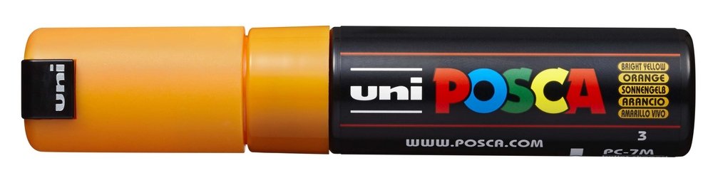 Uni Posca Marker PC-7M - Lysegul (24) - Posca-penne, Markers, Penne, Penne, kridt & tusch