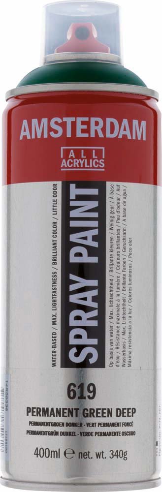 Amsterdam Spray 400 ml - Permanent Green Deep - Spraydåser, Spraymaling, Hobbyfarve