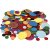 Dekorative gummisirkler - blandede glitterfarger - 150 stk