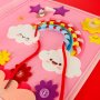 Sensorisk aktivitetsrygs�k prinsesse 28 x 25 cm lyser�d