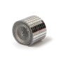 Sj�lvh�ftande spegelband facetterat - silver