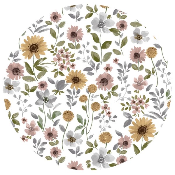 Vaxduk med v�xt motiv - Rosa