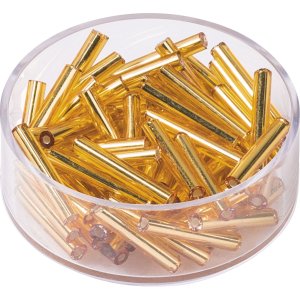Bohemrocaille p�rlor 15 mm, 16 gauge, guld