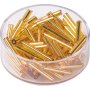 Bohemrocaille p�rlor 15 mm, 16 gauge, guld