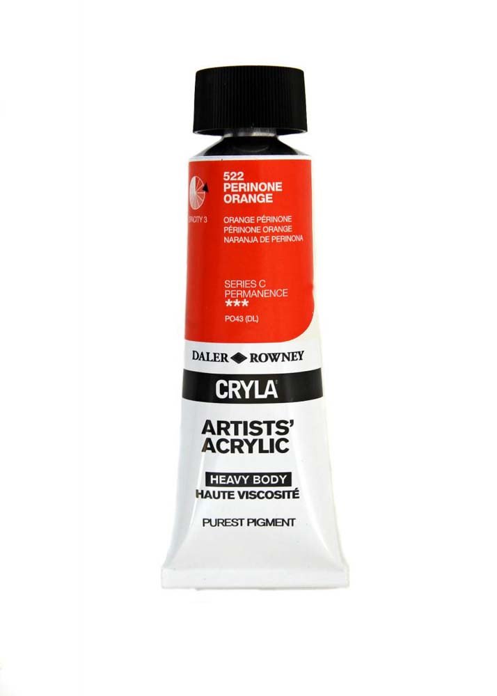 Akrylfärg Cryla 75ml - Perinone Orange - Akrylfärger, Konstnärsfärger