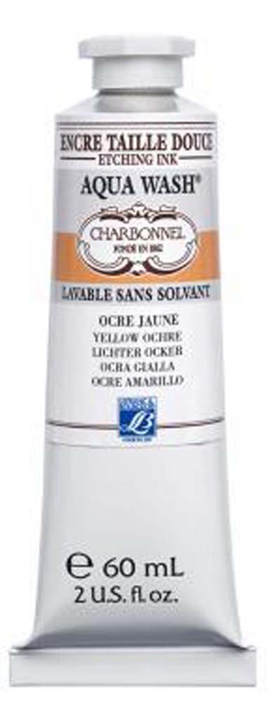 Trykfarve Aqua Wash Charbonnel Ink 60 ml - Deep Yellow S3 - Farve & medium til grafisk tryk, Print & printfarve