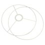 Lampstomme ring set � 20 cm - vit 2 delar rund