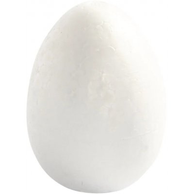 Frigolit egg - Hvit - H8 cm - 5 stk