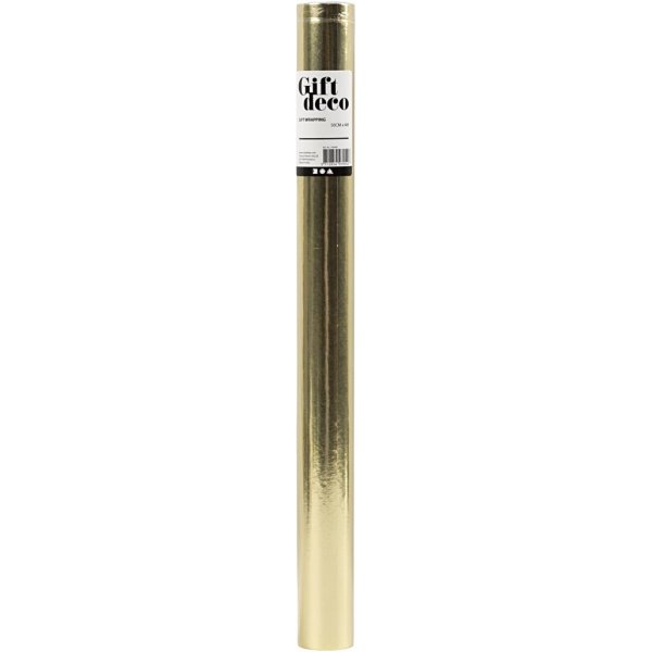 Presentpapper - metallic guld - 4 m Presentpapper - metallic guld - 4 m