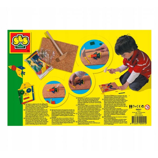 Hammarpussel geometriska former tr� 30x20 cm - SES Creative