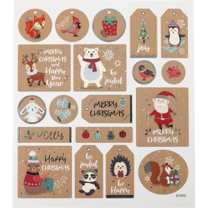 Juleklisterm�rker 15x16,5 cm Blank folie - 1 ark