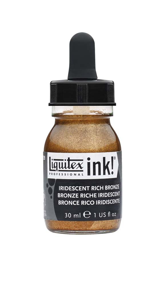 Akrylblæk Liquitex 30 ml - 229 Iridescent rich bronze - Tusch & Blæk, Kunstnerfarver