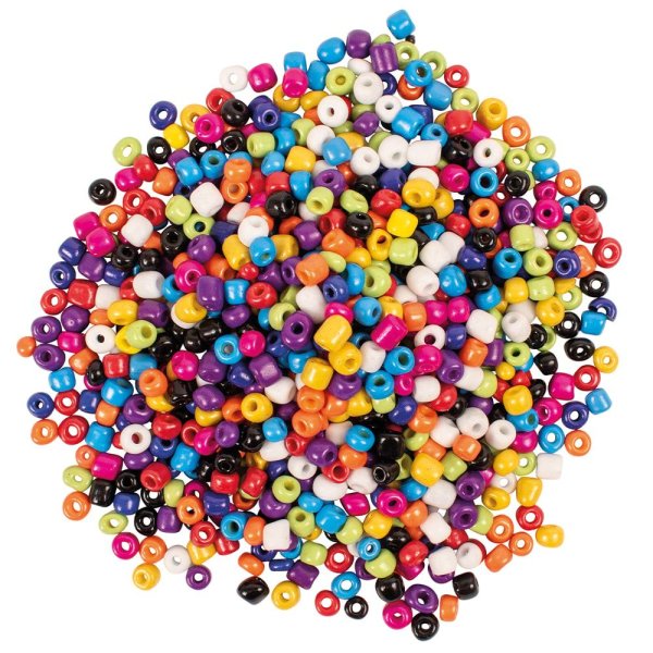 Glaspärlor Ø 6 mm 500 g - basfärger Glaspärlor Ø 6 mm 500 g - basfärger