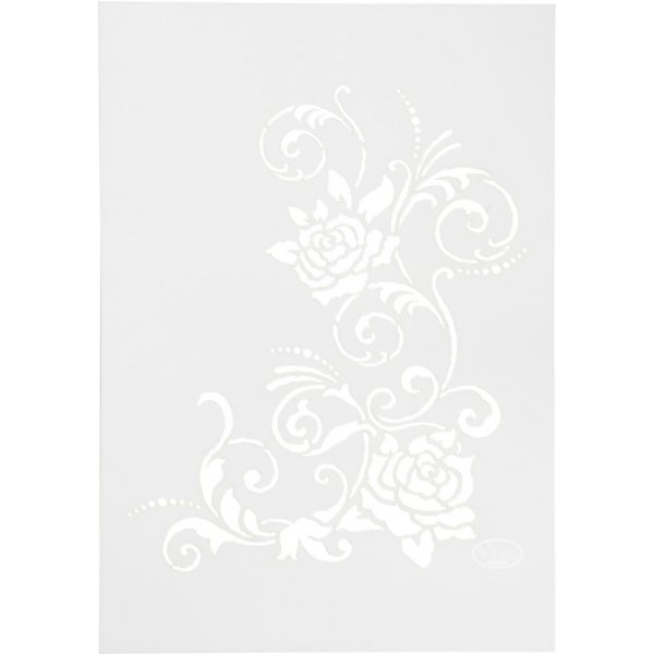 Stencil - blommor - A4 Stencil - blommor - A4