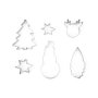 Utstickare Jul - julgran, tomte, snögubbe, ren & sjärnor - 6-pack Utstickare Jul - julgran, tomte, snögubbe, ren & sjärnor - 6-pack