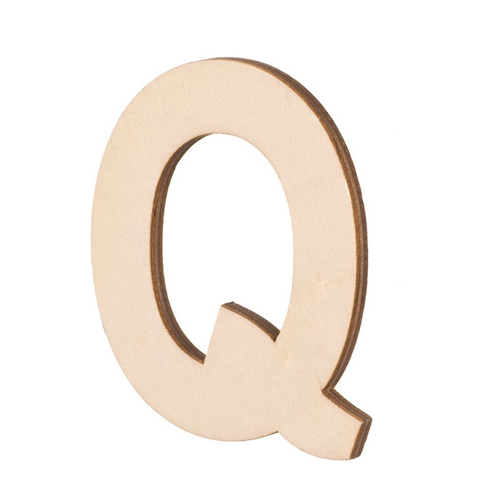 Obehandlade träbokstäver 80x5 mm - Q - Träfigurer, Träartiklar, Dekorstommar, Hobbymaterial, Pyssla