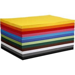 Kreativ kartong - blandede farger - A2 - 12x100 stk