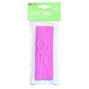 Elastisk snodd rosa 25 m � 1 mm