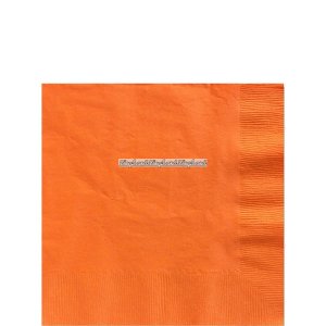 Orange 2-lagers kaffeservetter 25 cm - 125 st