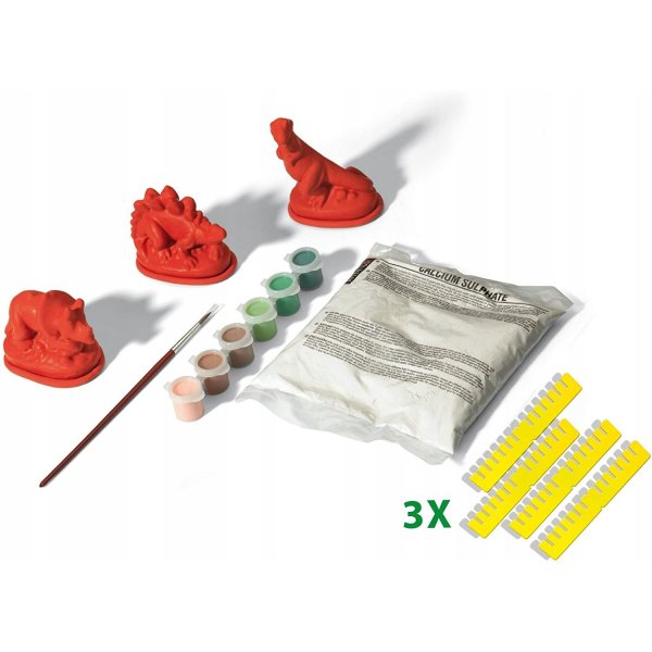 Gjutset dinosaurier gips 3 figurer - SES Creative