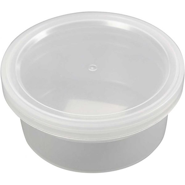 Plastburk med lock - 125 ml - 20 st Plastburk med lock - 125 ml - 20 st
