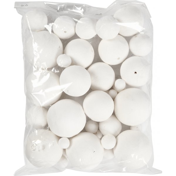Flirtkulor - vit - olika storlekar - 42 st Flirtkulor - vit - olika storlekar - 42 st