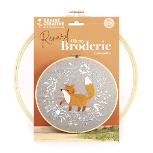 Broderikit med rävmotiv Broderikit med rävmotiv