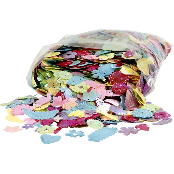 Paljetter - pärlemorsfärger - 400 g Paljetter - pärlemorsfärger - 400 g