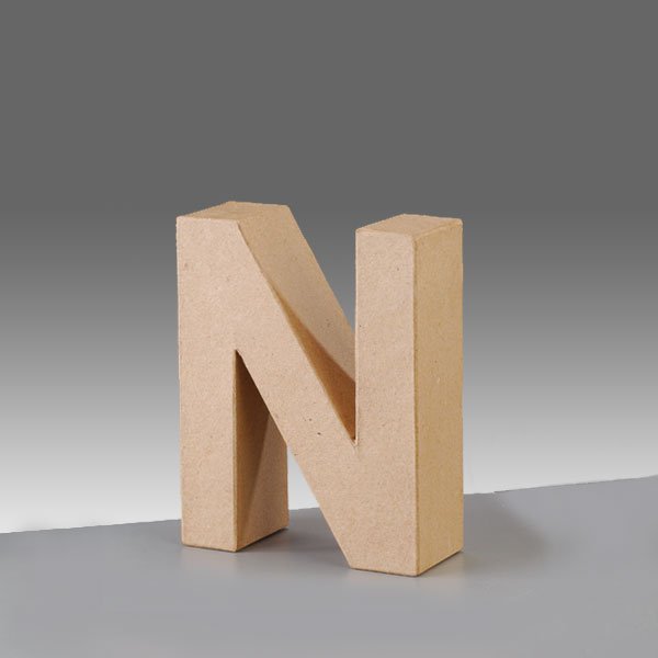 Bogstav H 10 x T 3 cm - N - Papbogstaver, Bogstaver og tal, Papirartikler, Dekorationsrammer, Hobbymateriale, Håndværk
