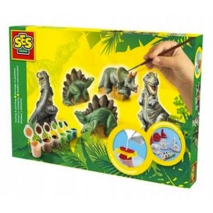 Gjutset dinosaurier gips 3 figurer - SES Creative