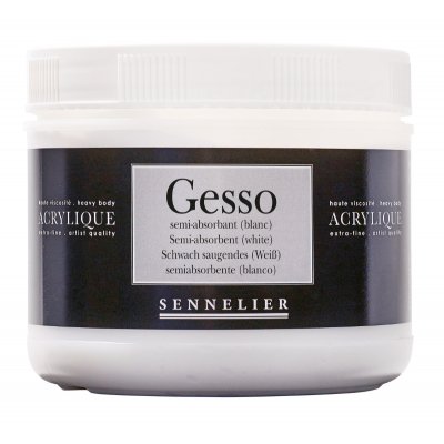 Akrylmedium Sennelier 500 ml - Semi-Absorbent Gesso (Vit)