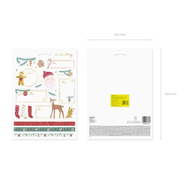 Julstickers Santa 4,5-9 cm mix - 31 stickers Julstickers Santa 4,5-9 cm mix - 31 stickers