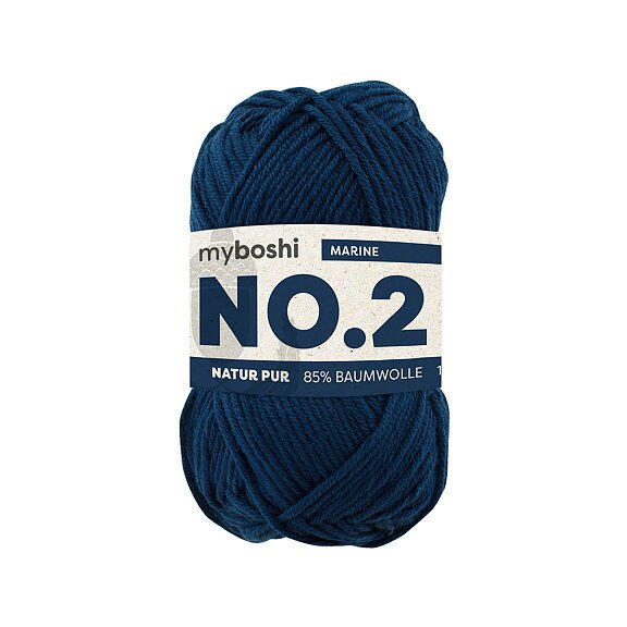 Myboshi No.2 - 50 g - Ultramarin - Myboshi garn, Garn, Strikke, hækle, knytte og væve