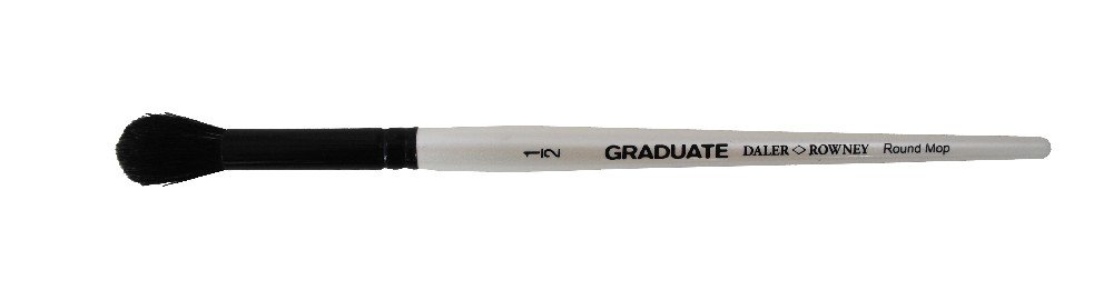 Akrylpensel Graduate Svart Gethår Oval Wash - 1/2 - Akrylpenslar & oljepenslar, Penslar
