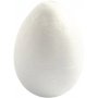 Frigolit egg - Hvit - H10 cm - 5 stk