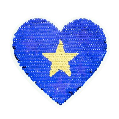 Paljettmerke Vendbart - Little Heart Stars