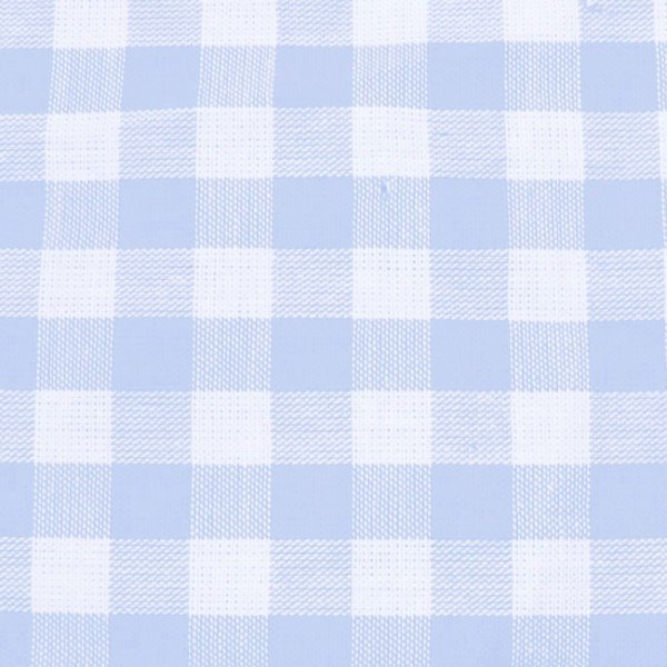 Bomullstyg Gingham Medium rutor - Ljusblå-Vit - 140 cm - Rutigt bomullstyg, Bomullstyg, Tyger