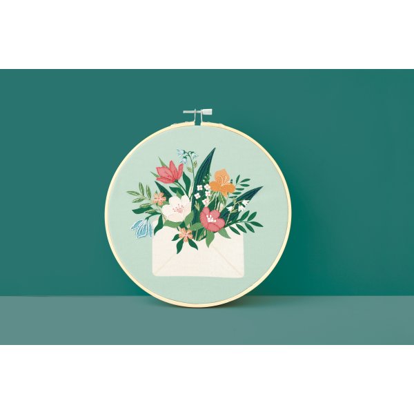 Broderikit blomsterbukett � 20 cm