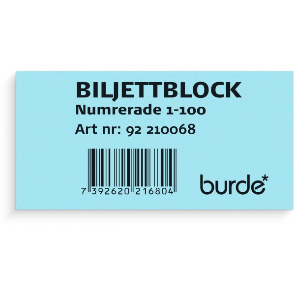 Biljettblock 1-100