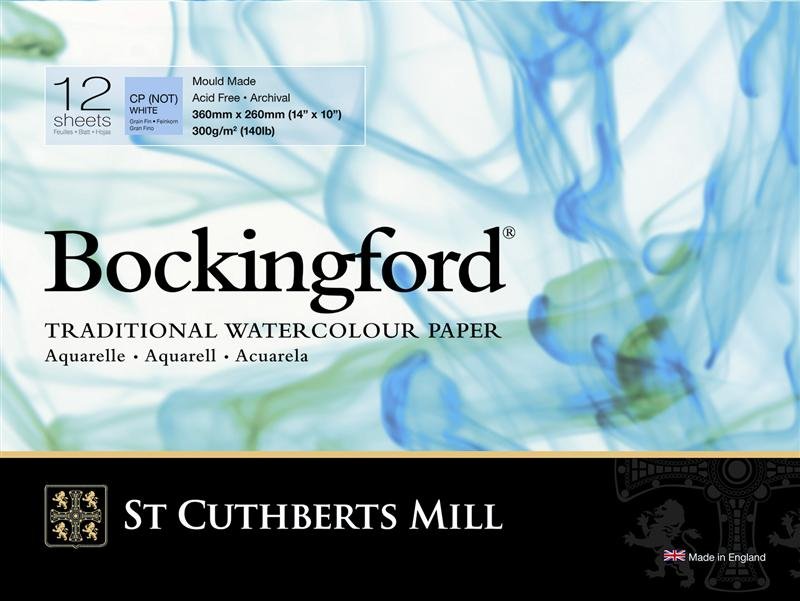 Akvarellblock Bockingford 300 G - 360 x 260 mm Not - Akvarellpapper, Block