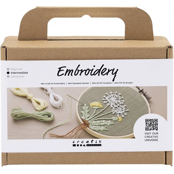 Mini DIY Kit Broderi - dusty grön - Broderbåge Mini DIY Kit Broderi - dusty grön - Broderbåge