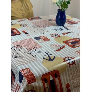 Vaxduk v�stkusten r�d 140 cm