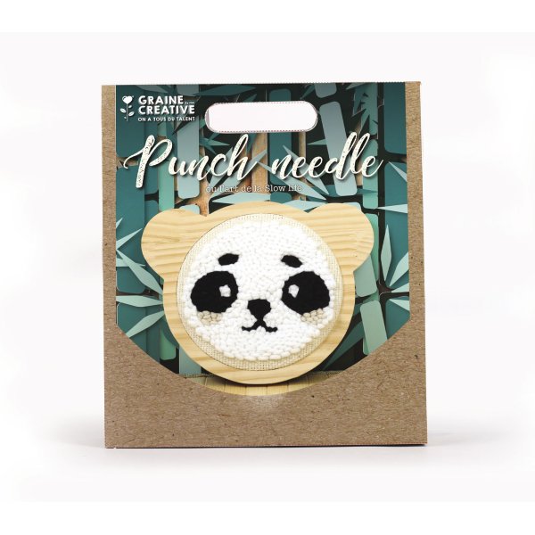 Punch needle-kit panda 15 cm