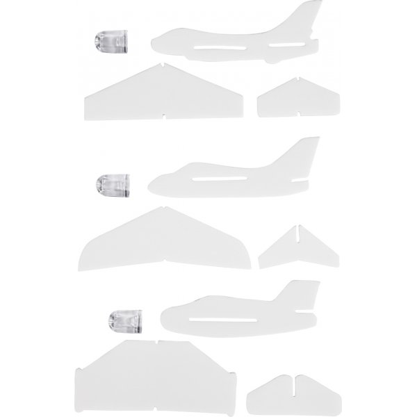 Flygplan - vit - 3 st Flygplan - vit - 3 st